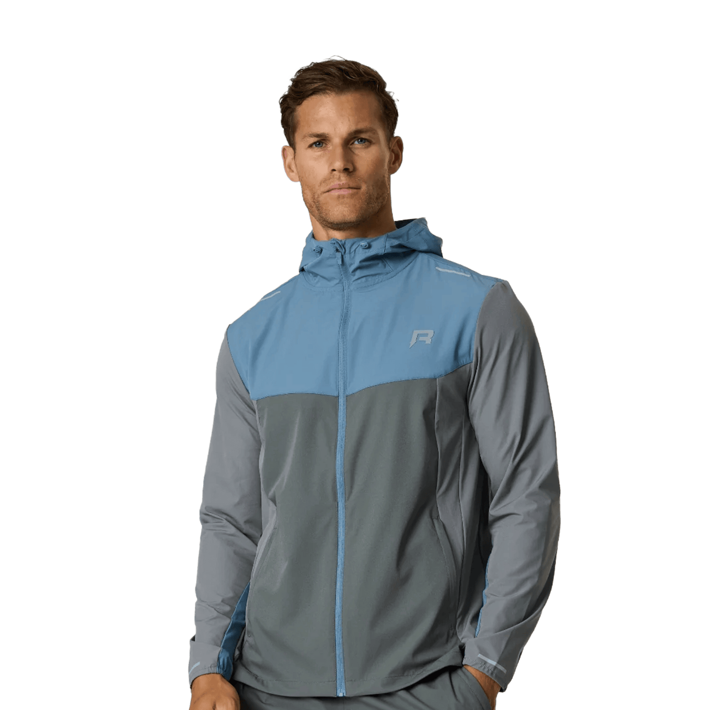 Reprimo Flight Windbreaker Jacket 'Air Force Blue Gunmetal' — XXS — Front View
