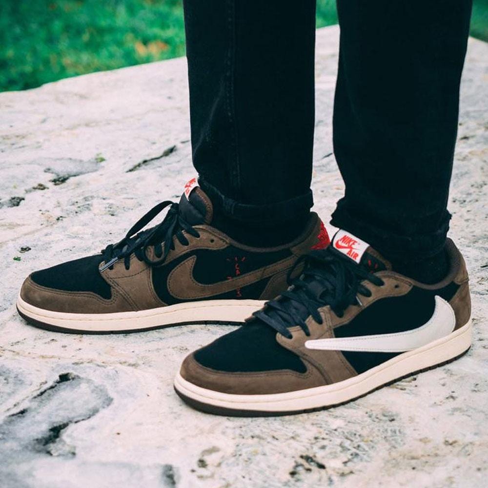 Travis Scott x Air Jordan 1 Low Cactus Jack — 3 UK | 35.5 EU — Lifestyle View