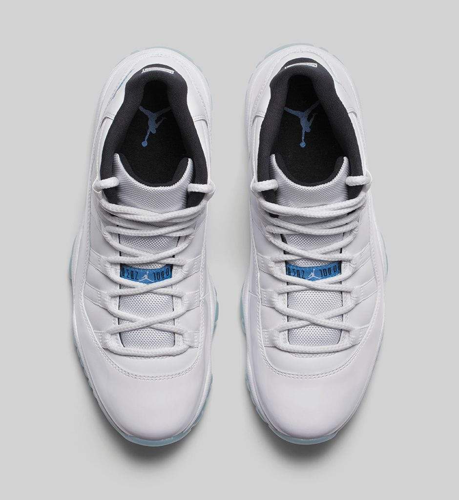 Air Jordan 11 Retro Columbia — UK 3 | EU 35.5 | US 3.5 — Top View