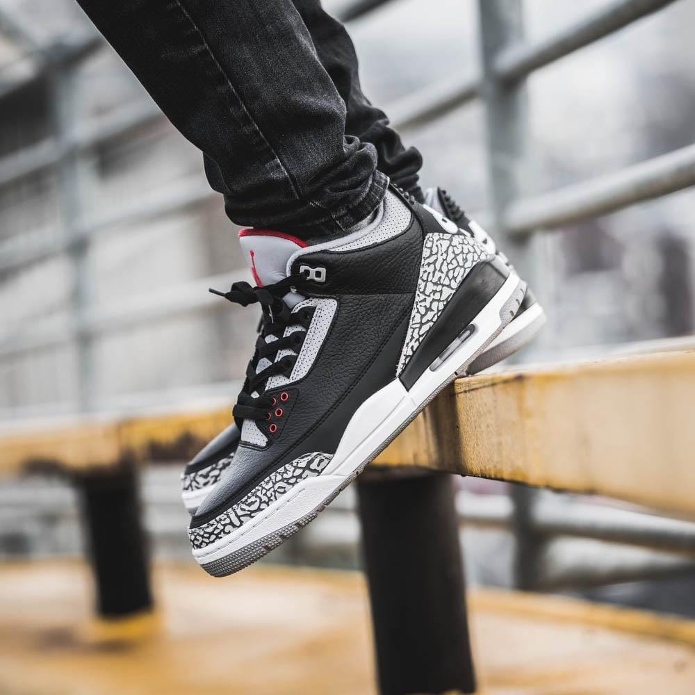 Air Jordan 3 Retro OG GS 'Black Cement' 2018 — UK 13.5 | EU 32 | US 1Y — Lifestyle View