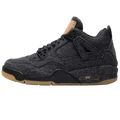 Levis x Nike Air Jordan 4 GS Black — UK 13.5 | EU 32 | US 1Y — Front View