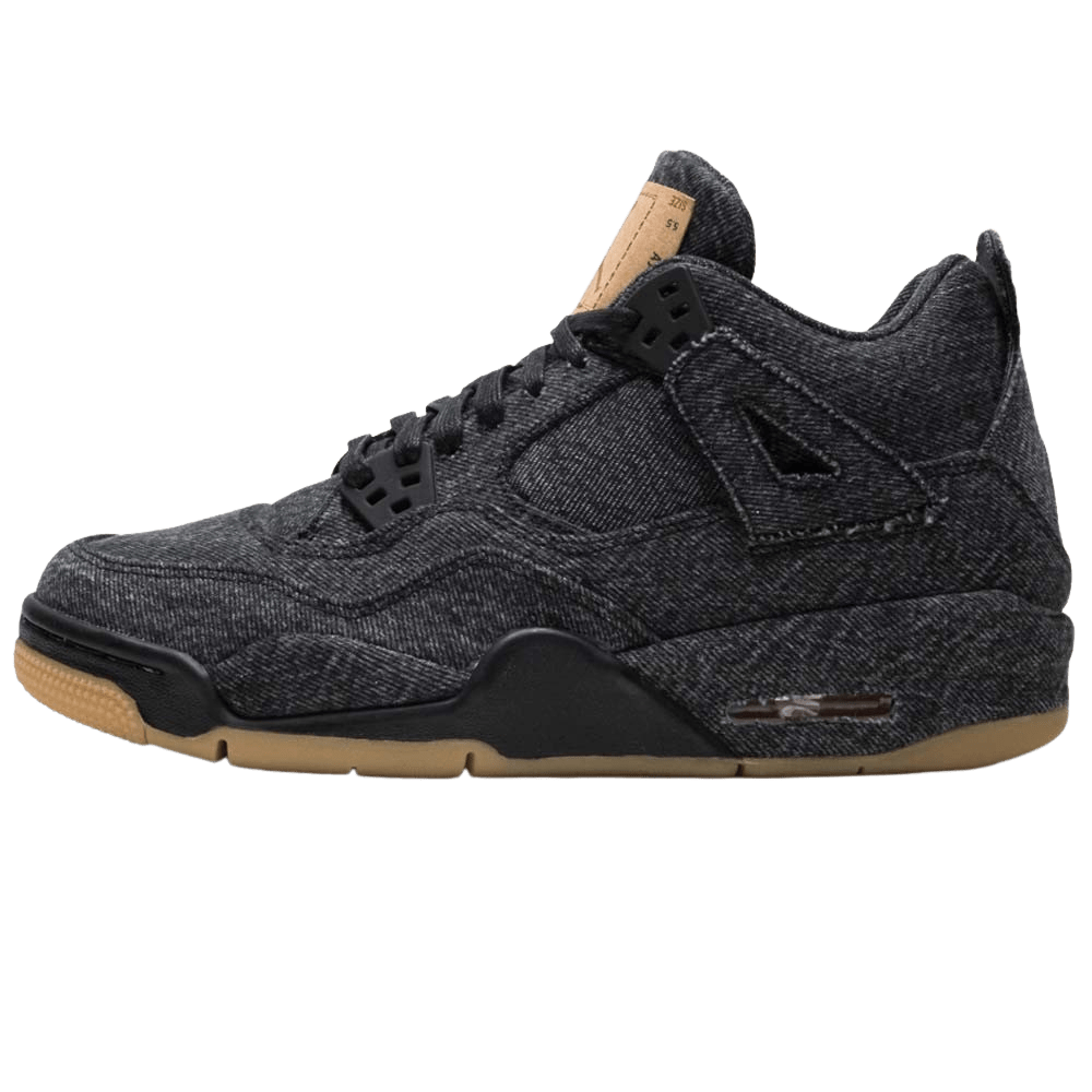 Levis x Nike Air Jordan 4 GS Black — UK 13.5 | EU 32 | US 1Y — Front View