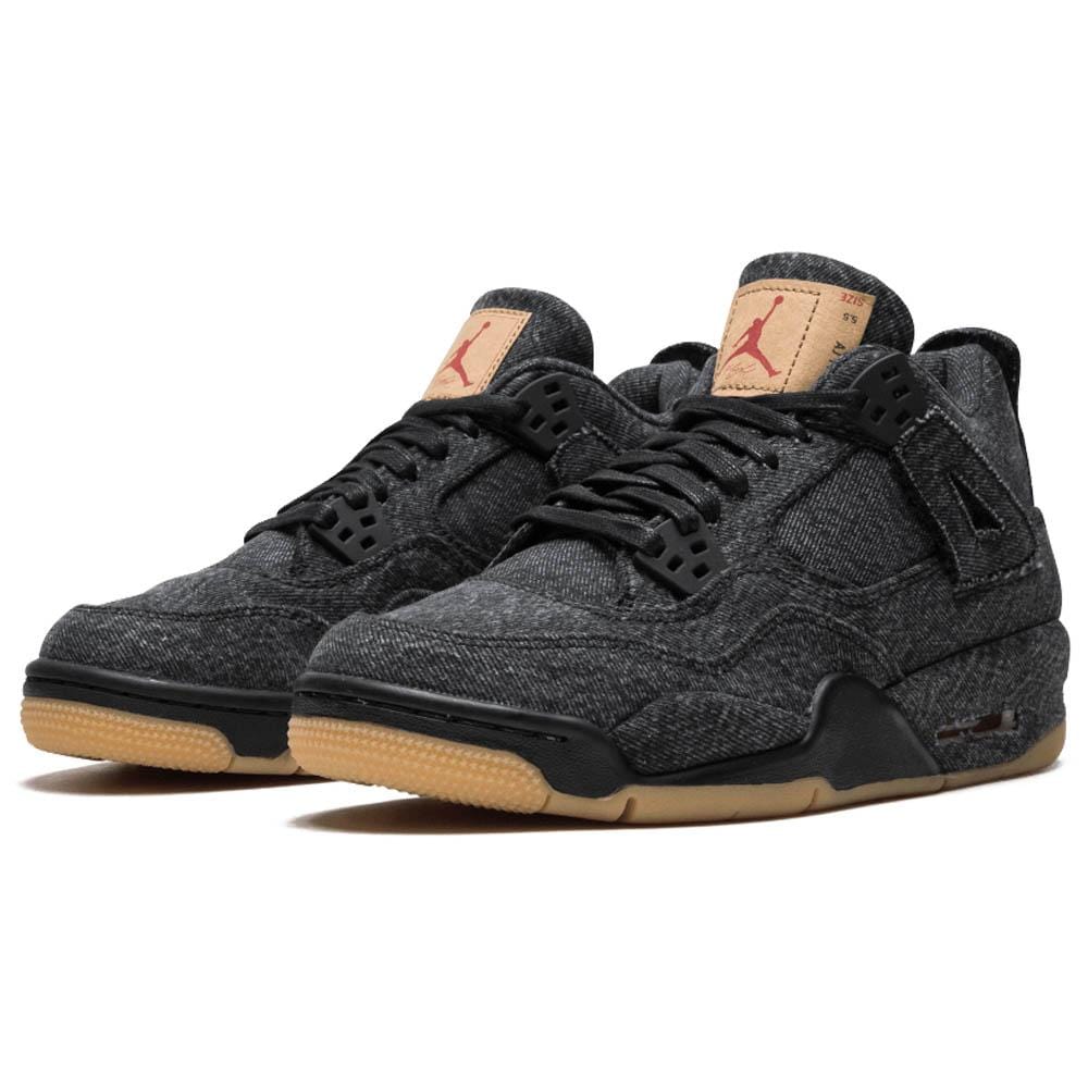 Levis x Nike Air Jordan 4 GS Black — UK 13.5 | EU 32 | US 1Y — Side View