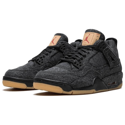 Levis x Nike Air Jordan 4 GS Black — UK 13.5 | EU 32 | US 1Y — Side View