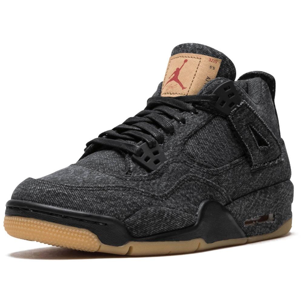 Levis x Nike Air Jordan 4 GS Black — UK 13.5 | EU 32 | US 1Y — Back View