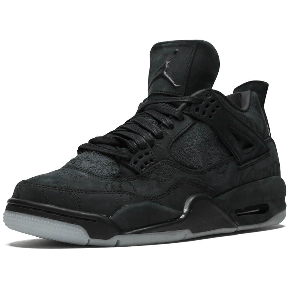 KAWS x Air Jordan 4 Retro Black — UK 3 | EU 35.5 | US 3.5 — Top View
