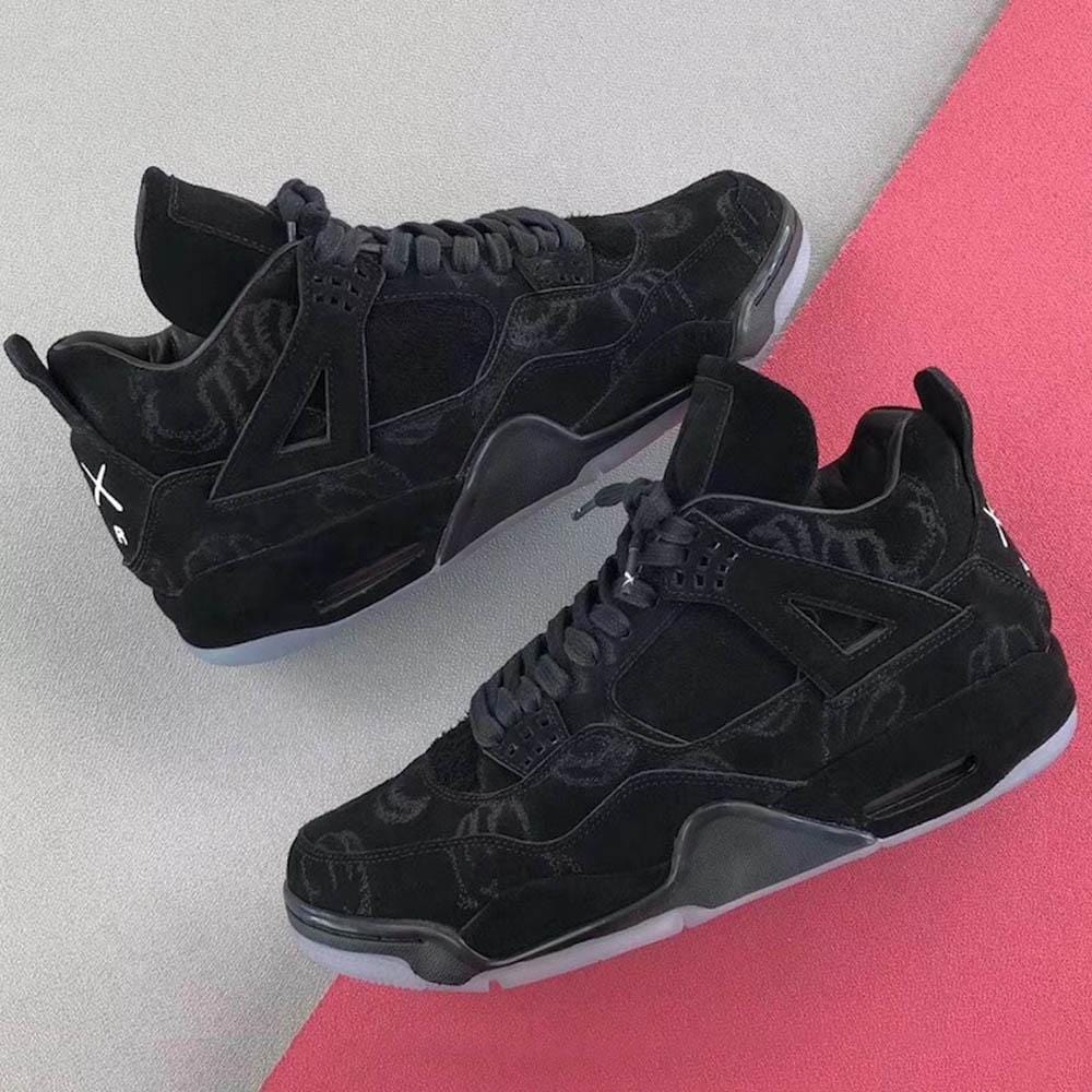 KAWS x Air Jordan 4 Retro Black — UK 3 | EU 35.5 | US 3.5 — Lifestyle View
