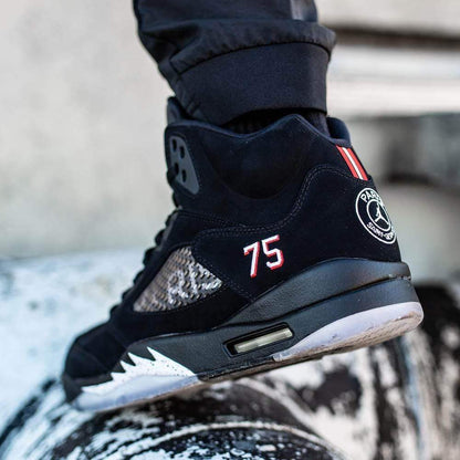 Air Jordan 5 PSG Black — UK 3 | EU 35.5 | US 3.5 — Back View