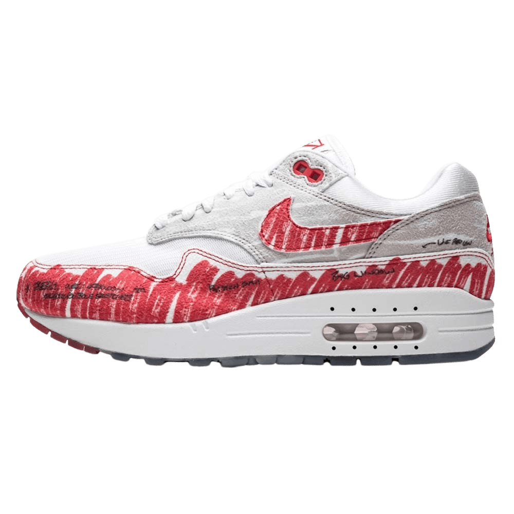 Nike Air Max 1 Tinker 'Sketch To Shelf - University Red' — UK 3 | EU 35.5 | US 3.5 — Front View