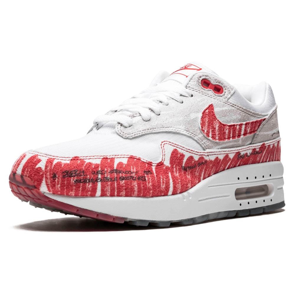 Nike Air Max 1 Tinker 'Sketch To Shelf - University Red' — UK 3 | EU 35.5 | US 3.5 — Top View