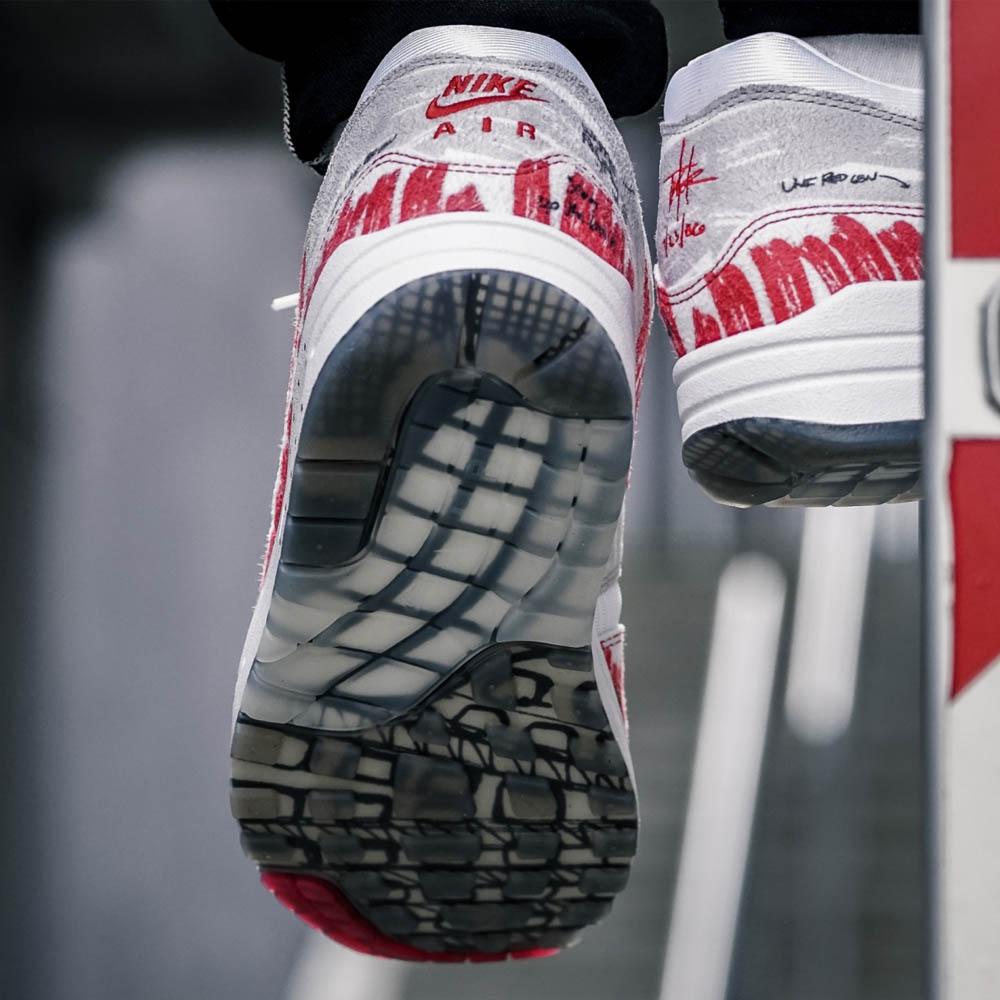Nike Air Max 1 Tinker 'Sketch To Shelf - University Red' — UK 3 | EU 35.5 | US 3.5 — Alternate View 8