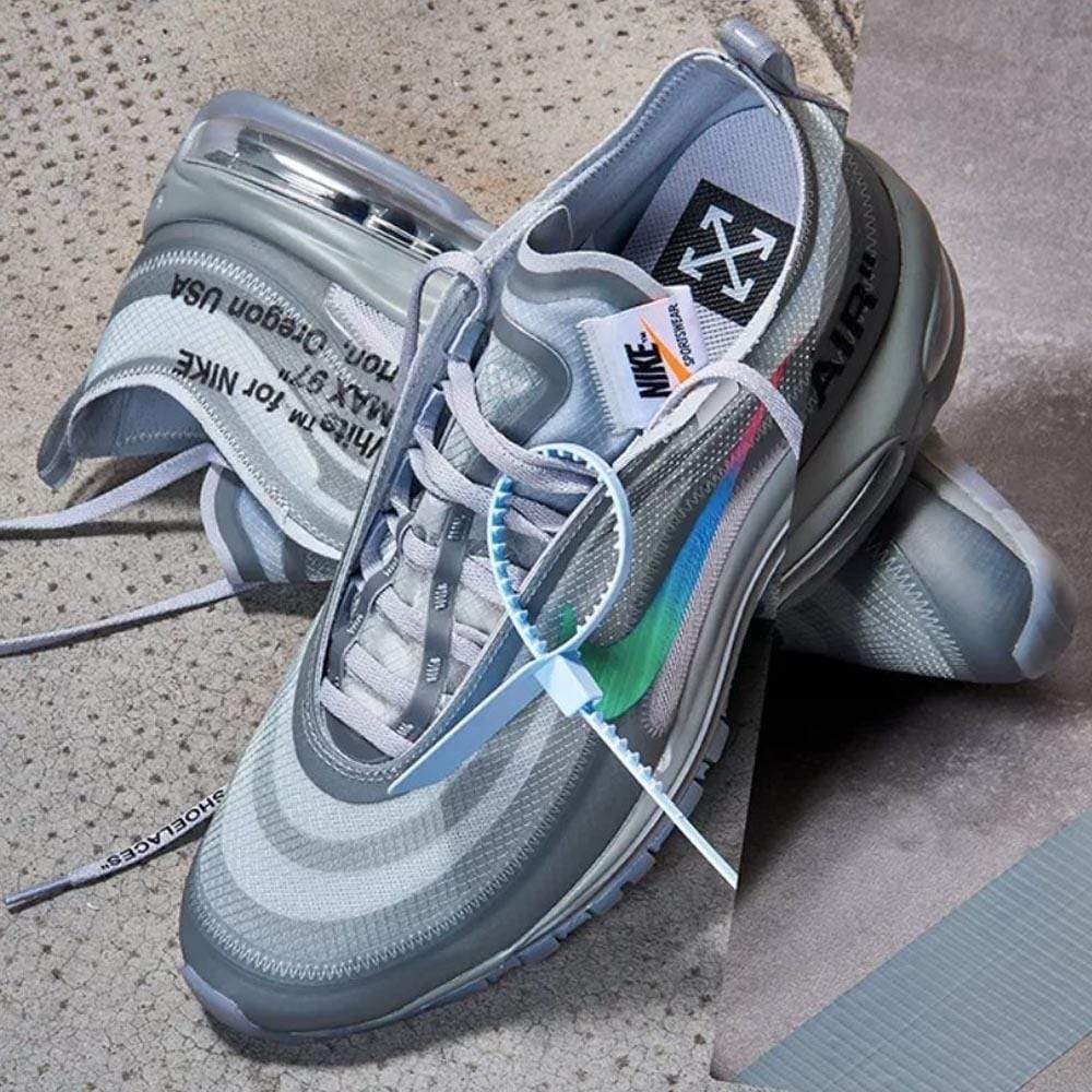Off-White x Nike Air Max 97 Menta — UK 3 | EU 35.5 | US 3.5 — Lifestyle View