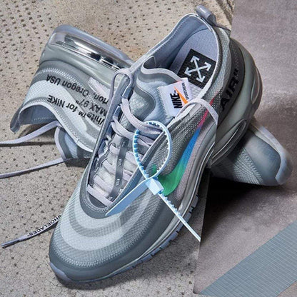 Off-White x Nike Air Max 97 Menta — UK 3 | EU 35.5 | US 3.5 — Lifestyle View