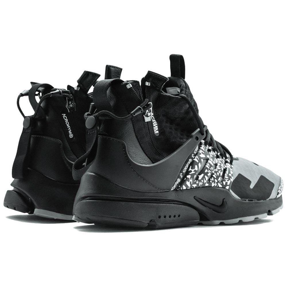 ACRONYM x Nike Air Presto Mid Grey Black — UK 3 | EU 35.5 | US 3.5 — Lifestyle View