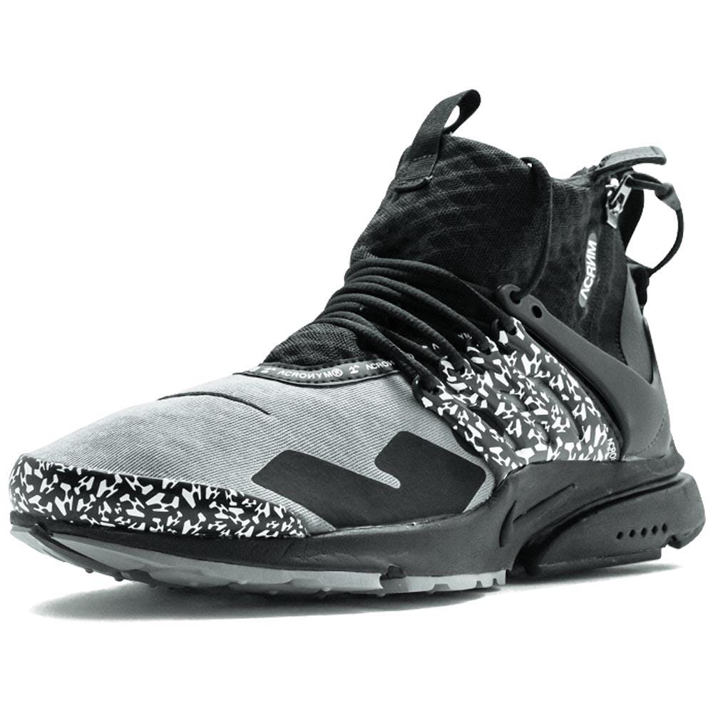 ACRONYM x Nike Air Presto Mid Grey Black — UK 3 | EU 35.5 | US 3.5 — Detail View