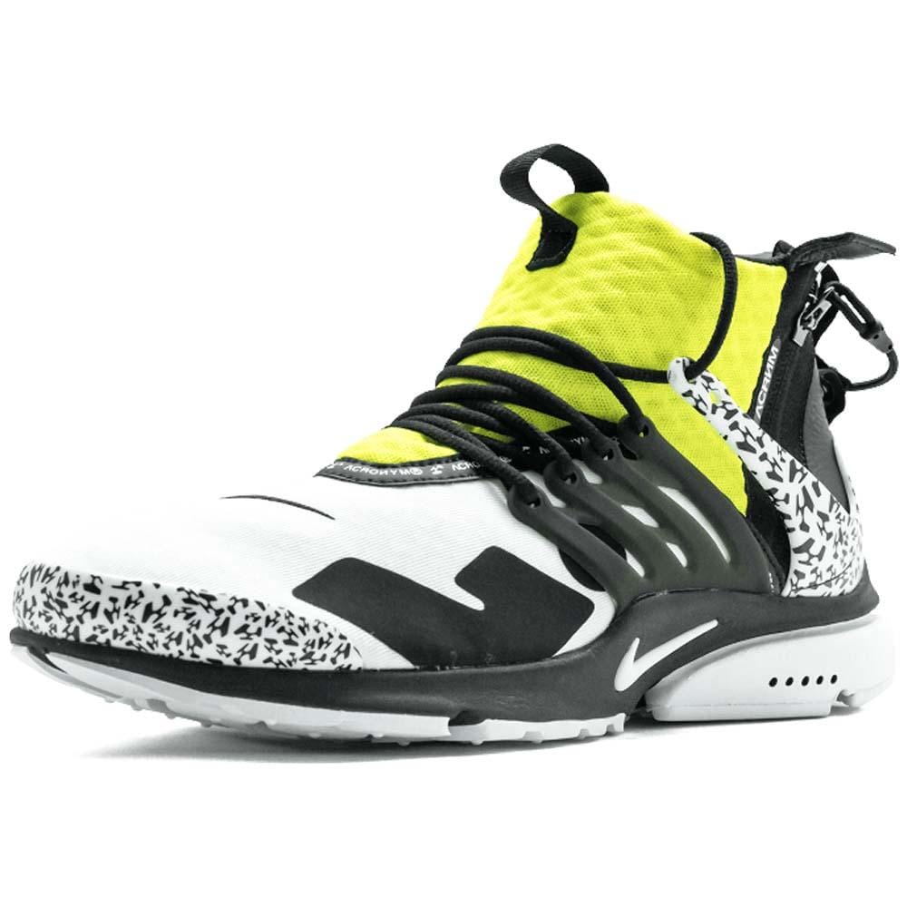 ACRONYM x Nike Air Presto Mid Dynamic Yellow — UK 3 | EU 35.5 | US 3.5 — Top View