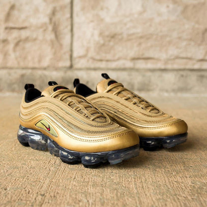 Nike Air VaporMax 97 "Gold" — UK 3 | EU 35.5 | US 3.5 — Lifestyle View
