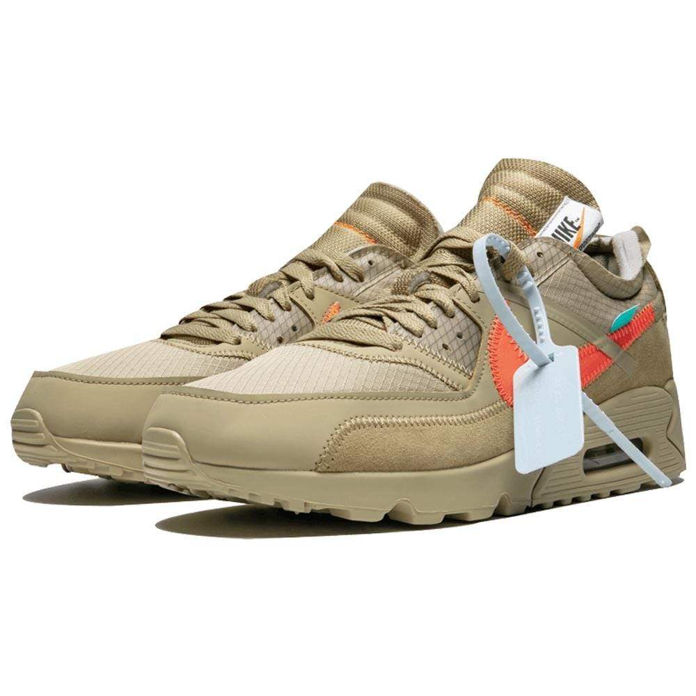 Off-White x Nike Air Max 90 Desert Ore — 3 UK | 35.5 EU — Back View