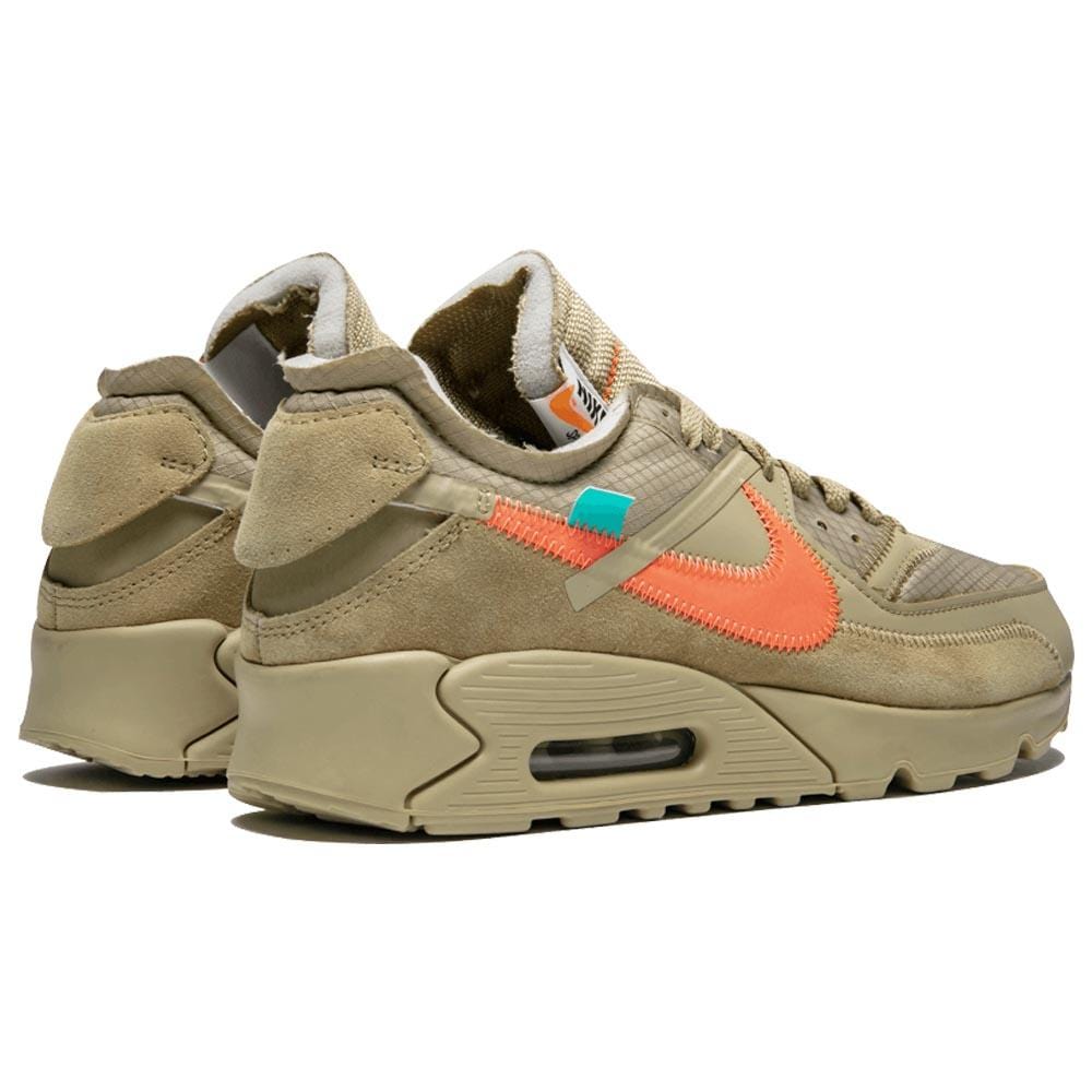 Off-White x Nike Air Max 90 Desert Ore — 3 UK | 35.5 EU — Side View