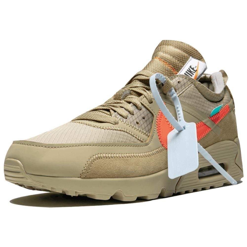 Off-White x Nike Air Max 90 Desert Ore — 3 UK | 35.5 EU — Top View