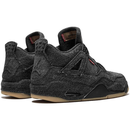 Levis x Nike Air Jordan 4 Black — UK 3 | EU 35.5 | US 3.5 — Back View