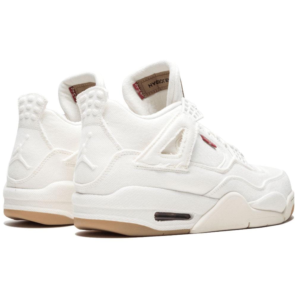 Levis x Nike Air Jordan 4 White — UK 3 | EU 35.5 | US 3.5 — Top View