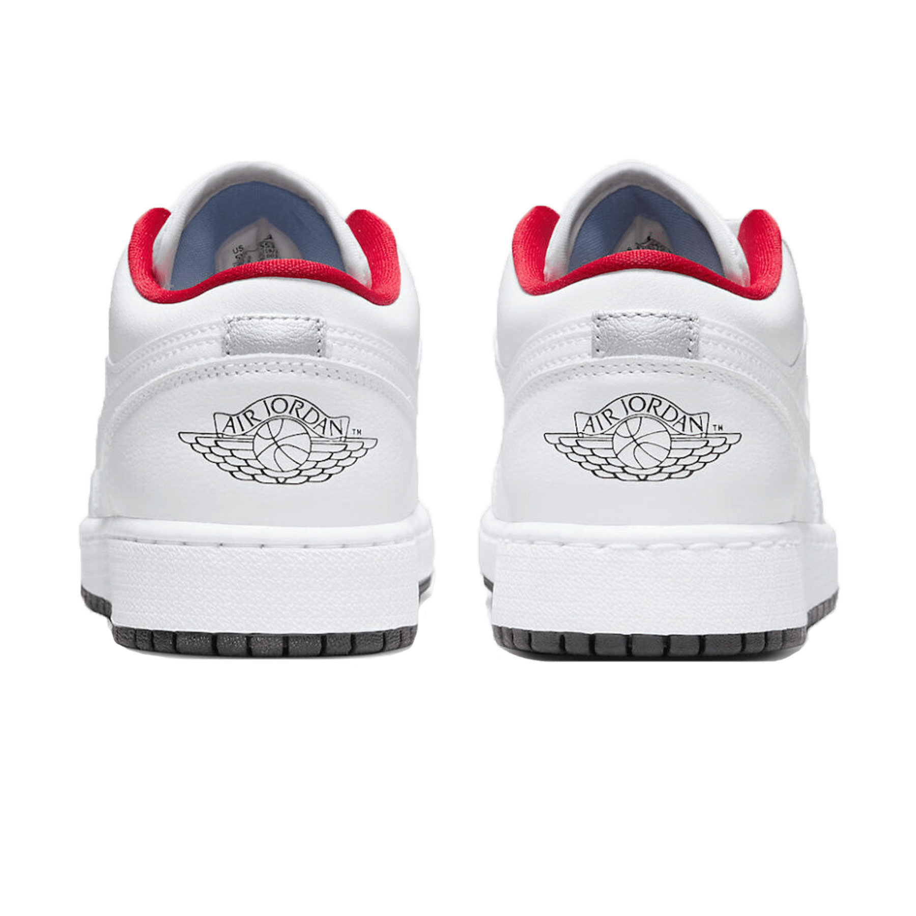 Air Jordan 1 Low GS White Black Infrared — UK 13.5 | EU 32 | US 1Y — Back View