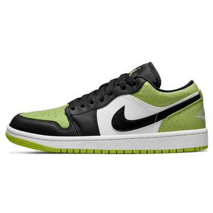Air Jordan 1 Low SE Wmns 'Vivid Green Snakeskin — UK 2.5 | EU 35.5 | US 5 — Front View