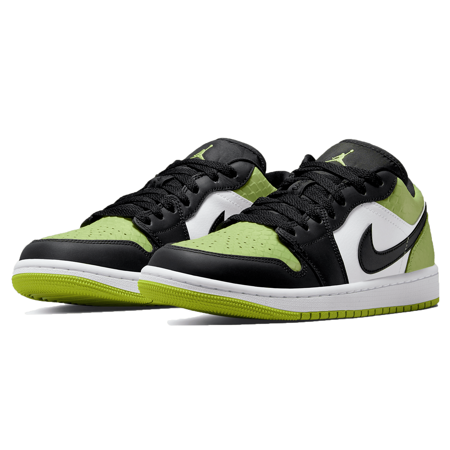 Air Jordan 1 Low SE Wmns 'Vivid Green Snakeskin — UK 2.5 | EU 35.5 | US 5 — Side View