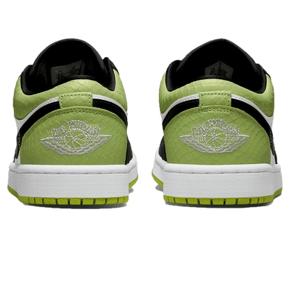 Air Jordan 1 Low SE Wmns 'Vivid Green Snakeskin — UK 2.5 | EU 35.5 | US 5 — Back View