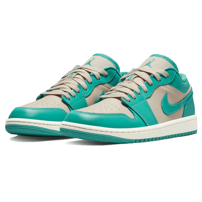 Air Jordan 1 Low Wmns 'Tropical Teal Sandy Beige' — UK 2.5 | EU 35.5 | US 5 — Side View