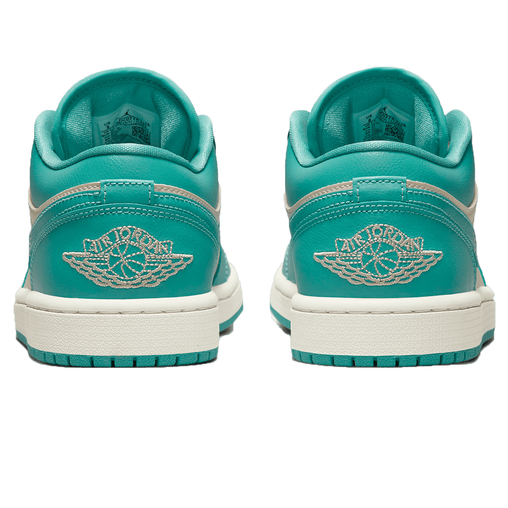 Air Jordan 1 Low Wmns 'Tropical Teal Sandy Beige' — UK 2.5 | EU 35.5 | US 5 — Back View
