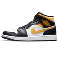 Air Jordan 1 Mid 'Black University Gold' — UK 3 | EU 35.5 | US 3.5 — Front View