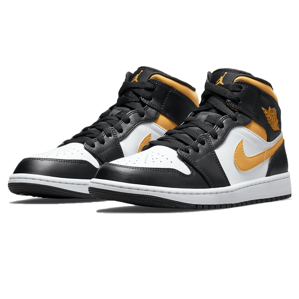 Air Jordan 1 Mid 'Black University Gold' — UK 3 | EU 35.5 | US 3.5 — Side View