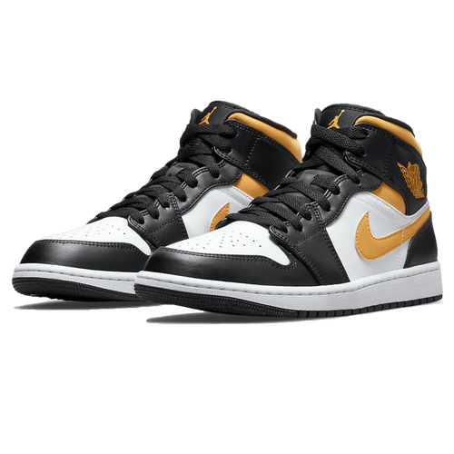 Air Jordan 1 Mid 'Black University Gold' — UK 3 | EU 35.5 | US 3.5 — Side View