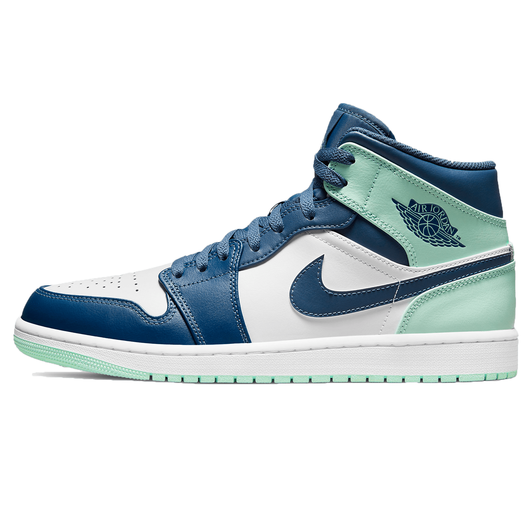Air Jordan 1 Mid 'Blue Mint' — UK 3 | EU 35.5 | US 3.5 — Front View