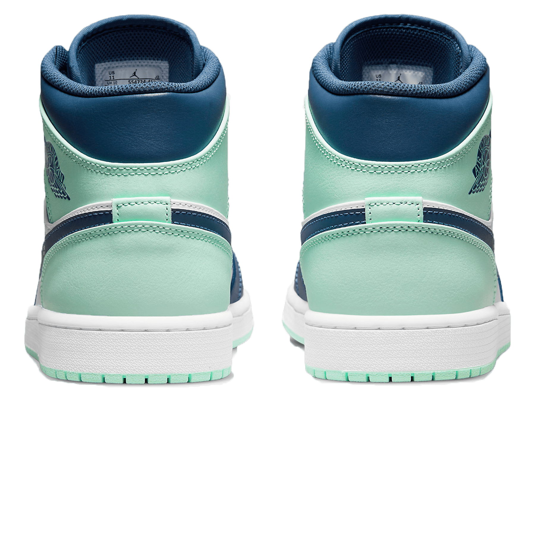 Air Jordan 1 Mid 'Blue Mint' — UK 3 | EU 35.5 | US 3.5 — Back View