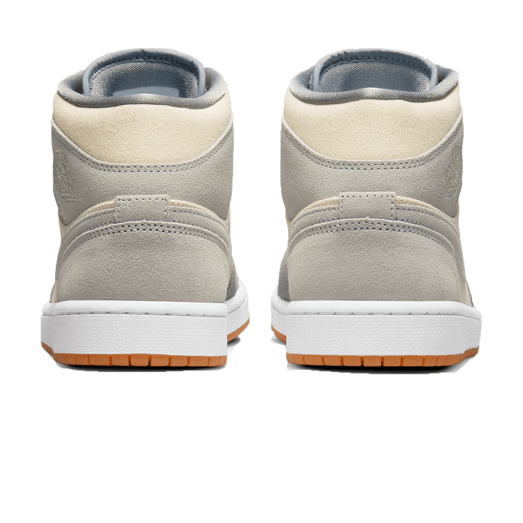 Air Jordan 1 Mid Coconut Milk Particle Grey — UK 3 | EU 35.5 | US 3.5 — Back View