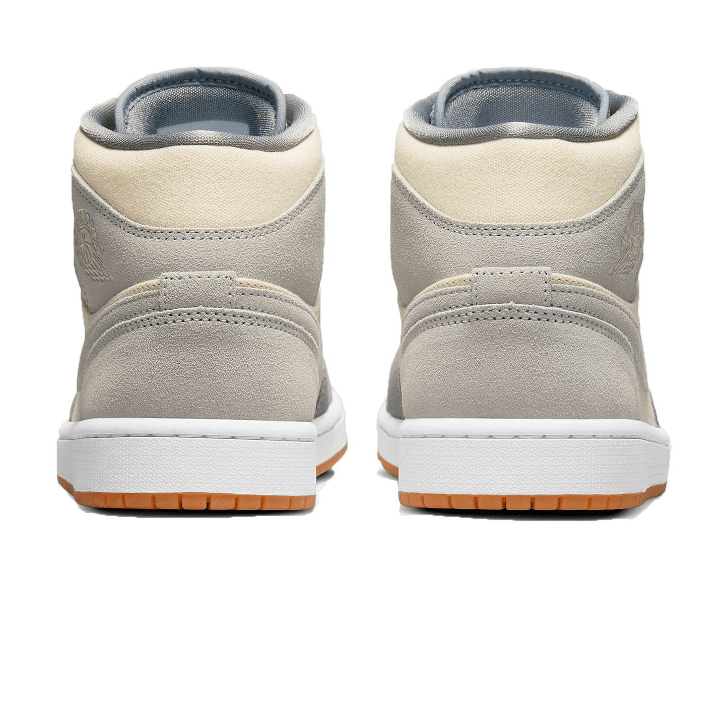 Air Jordan 1 Mid Coconut Milk Particle Grey — UK 3 | EU 35.5 | US 3.5 — Back View