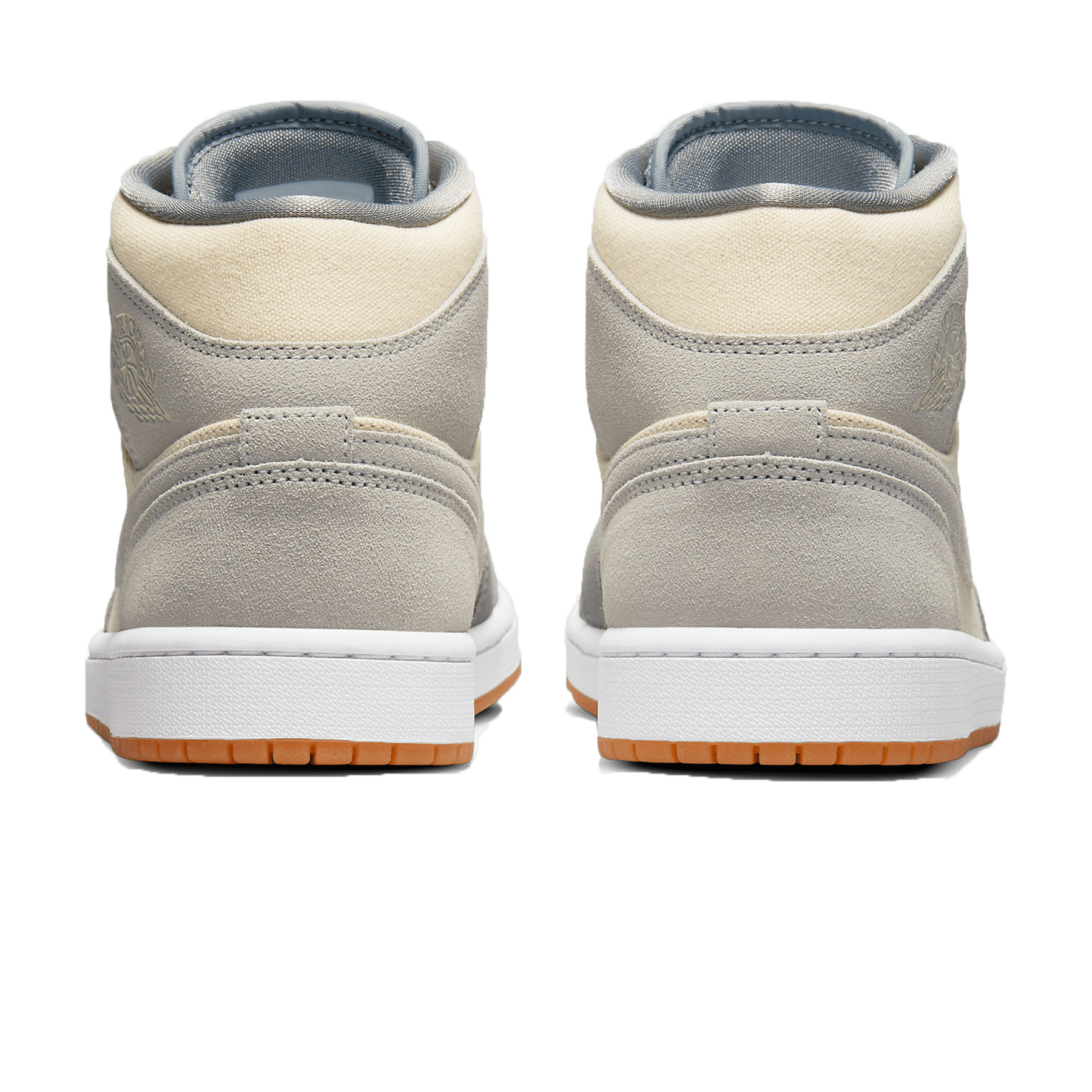 Air Jordan 1 Mid Coconut Milk Particle Grey — UK 3 | EU 35.5 | US 3.5 — Back View