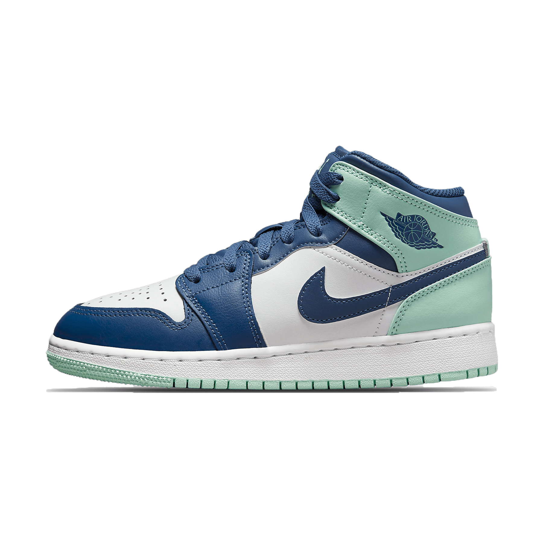 Air Jordan 1 Mid GS 'Blue Mint' — UK 13.5 | EU 32 | US 1Y — Front View