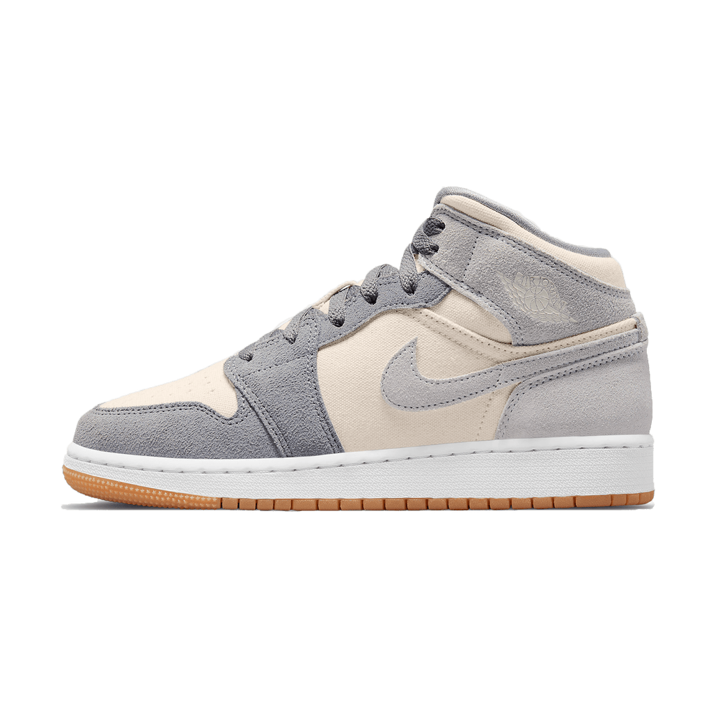Air Jordan 1 Mid GS 'Coconut Milk Particle Grey' — UK 13.5 | EU 32 | US 1Y — Front View