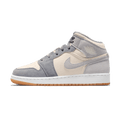 Air Jordan 1 Mid GS 'Coconut Milk Particle Grey' — UK 13.5 | EU 32 | US 1Y — Front View