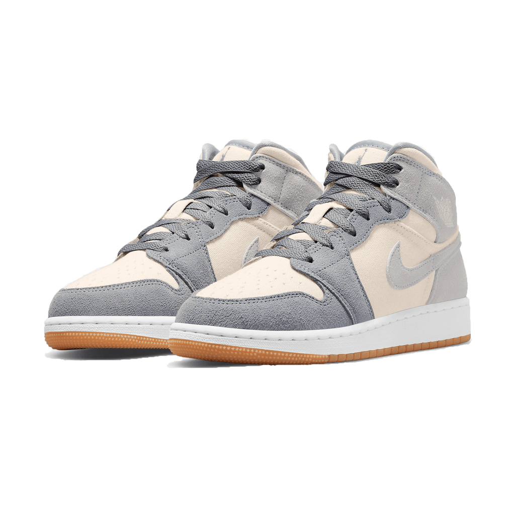 Air Jordan 1 Mid GS 'Coconut Milk Particle Grey' — UK 13.5 | EU 32 | US 1Y — Side View