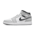 Air Jordan 1 Mid GS 'Light Smoke Grey' — UK 13.5 | EU 32 | US 1Y — Front View