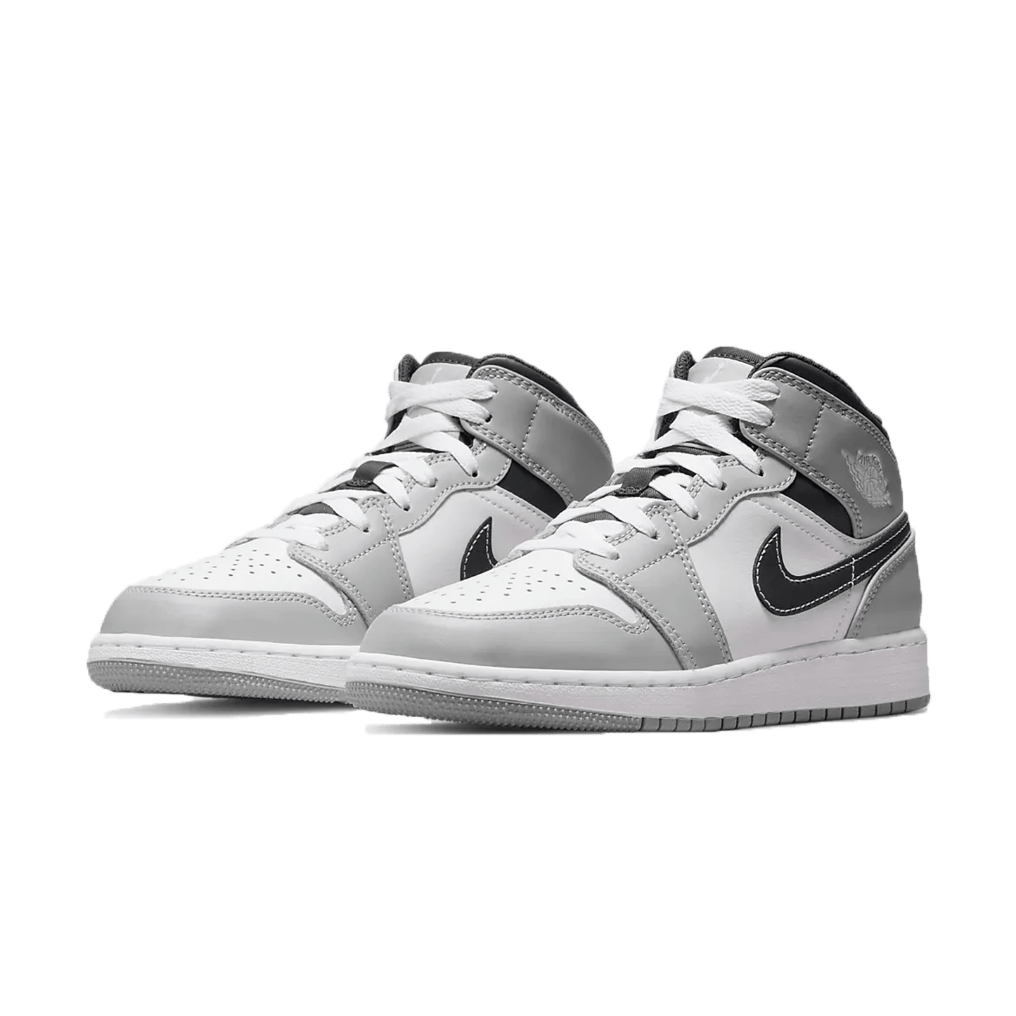 Air Jordan 1 Mid GS 'Light Smoke Grey' — UK 13.5 | EU 32 | US 1Y — Side View