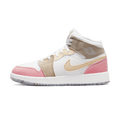 Air Jordan 1 Mid GS Pink Tan — UK 13.5 | EU 32 | US 1Y — Front View