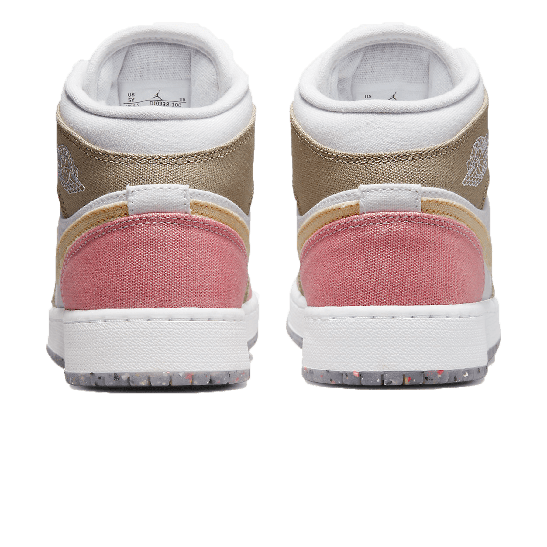 Air Jordan 1 Mid GS Pink Tan — UK 13.5 | EU 32 | US 1Y — Back View