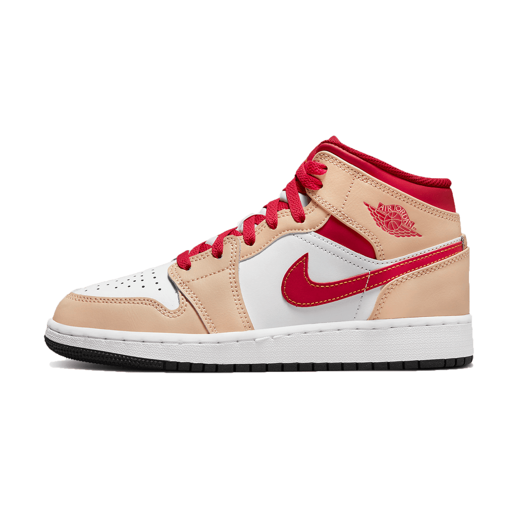 Air Jordan 1 Mid GS 'White Onyx Light Curry' — UK 13.5 | EU 32 | US 1Y — Front View