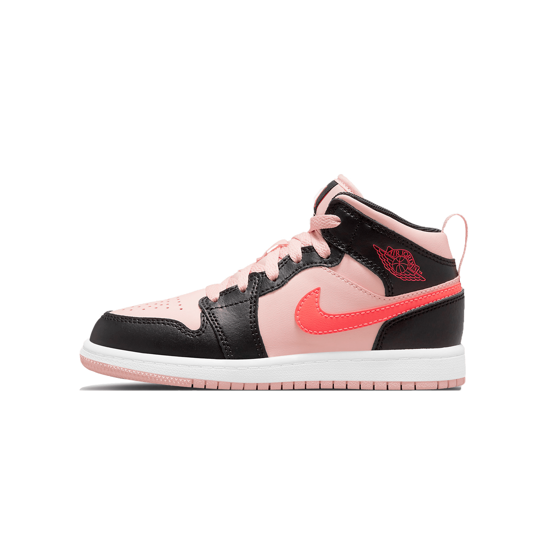 Air Jordan 1 Mid PS 'Black Pink Crimson' — UK 10C | EU 27.5 | US 10.5C — Front View